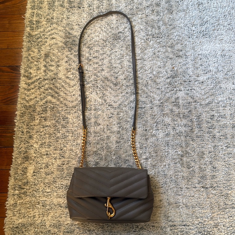 Rebecca Minkoff Edie quilted crossbody bag. Small size. Deep taupe. - Picture 2 of 5